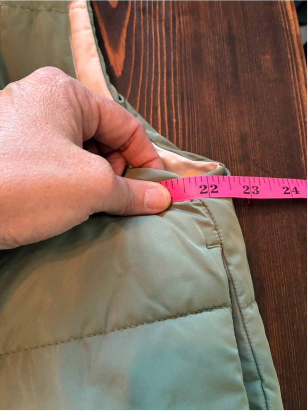 NEW Love Tree Reversible Puffer Vest Size L Green and Beige - Picture 9 of 10